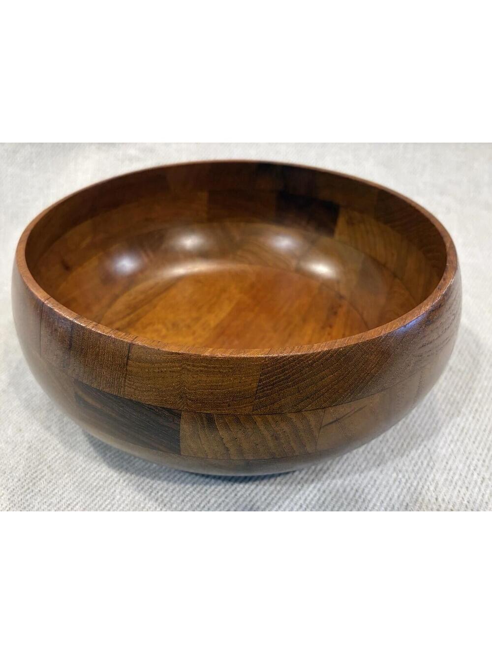 Vintage ESA Denmark MCM Teak Wood Bowl Salad Bowl